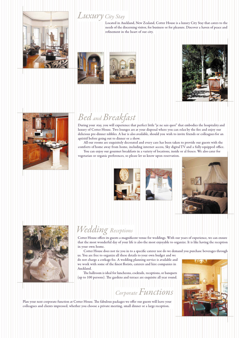 Cotter House DLE brochure inside